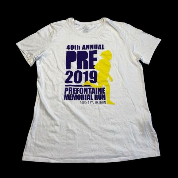 The Nike Tee 40th Annual PRE Prefontaine Memorial Run 2019 Athletic Cut White L - Picture 4 of 11